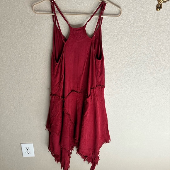 Free people tethered up slip dress extra small maroon - Picture 4 of 9